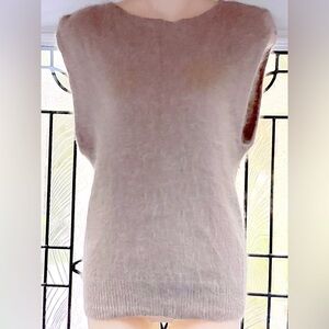 TAMIKO - Angora Rabbit Hair 🐇 Soft Fluffy Sleeveless Sweater Vest